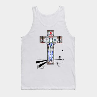 Donald Trump crucified on dollar bills Tank Top